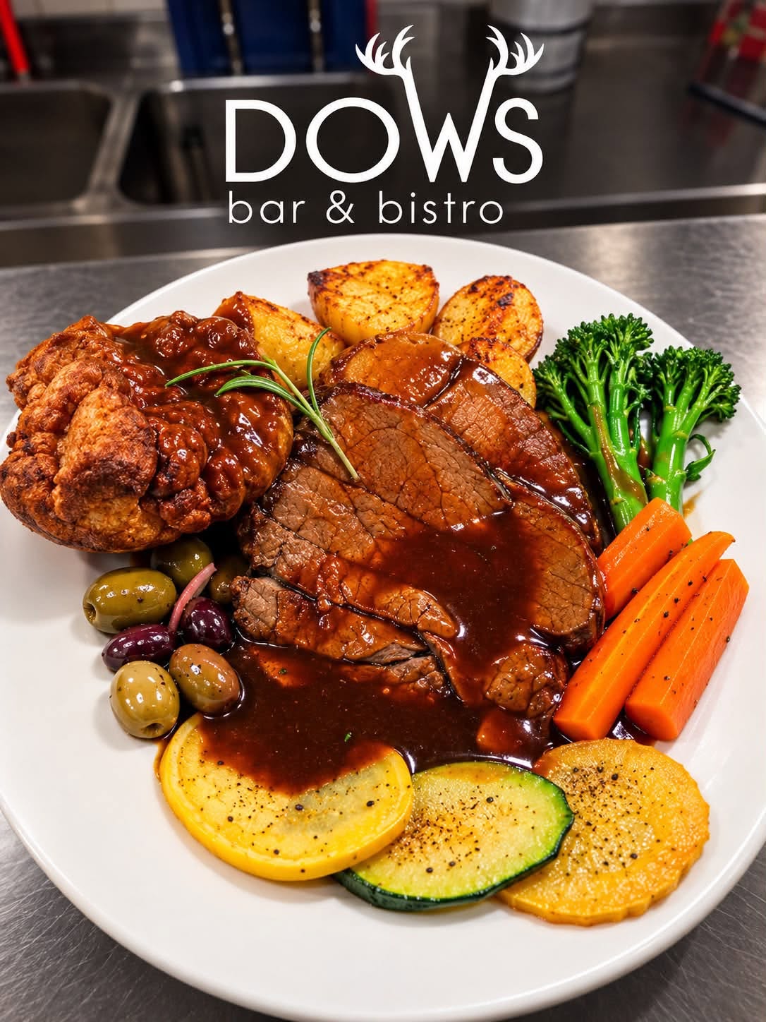 Dows roast dinner plate